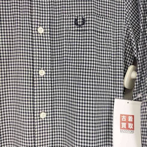 フレッドペリー FRED PERRY ワンポイント刺繍 ギンガムチェック柄 L/S BDシャツ メンズ  XS